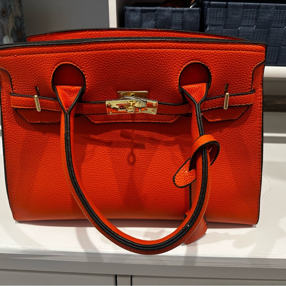 Elegant Orange Handbag